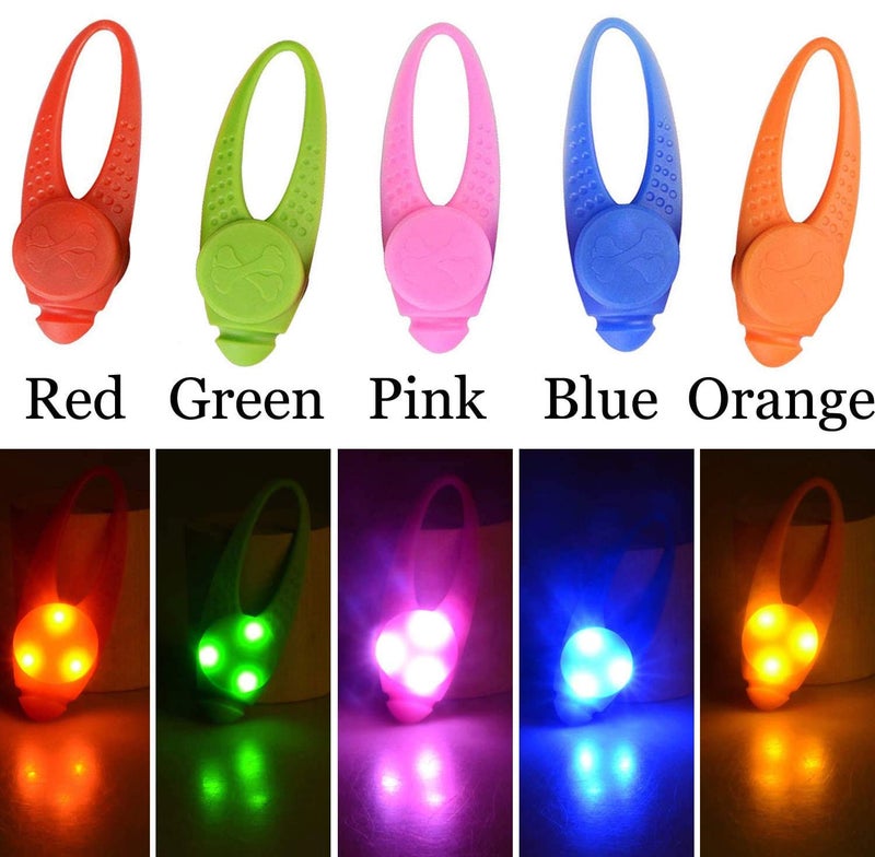 AMNQUERXUS Pet Dog Cat Collar LED Christmas Lights, Clip on Light Up Dog Collar Light Gifts for Small Medium Large Dogs Cats Visible, Safe & Seen at Night, Waterproof (5 Pack) - Image 5